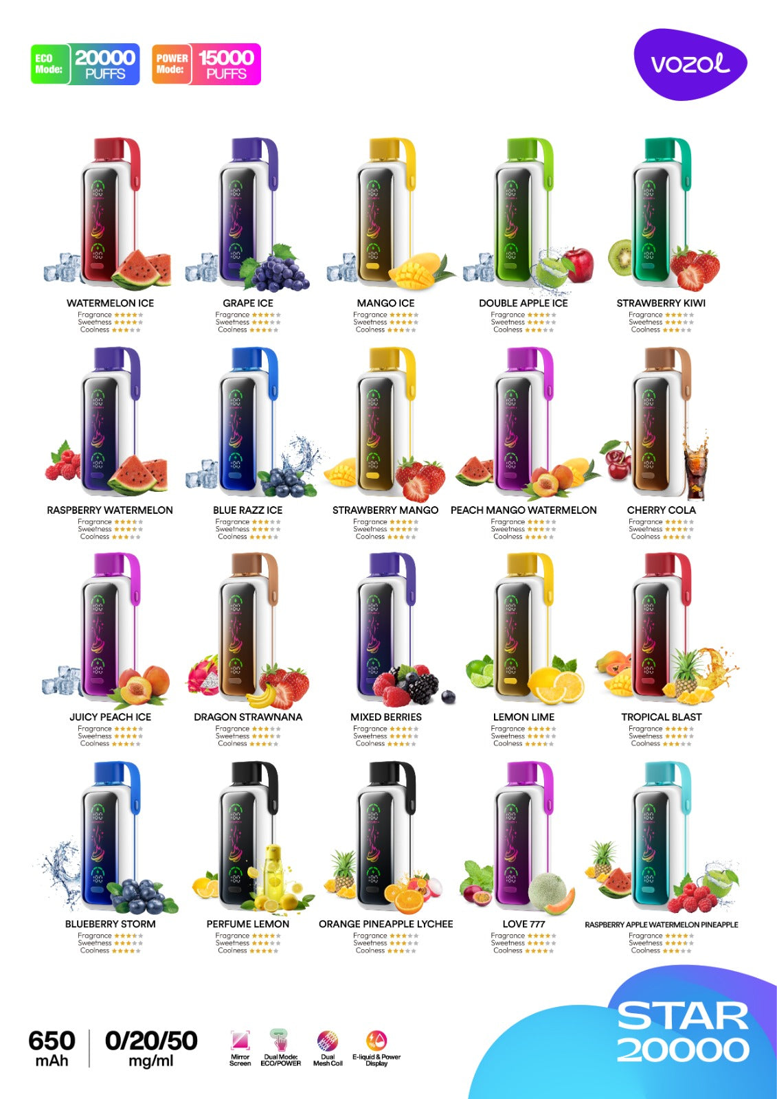 VOZOL GEAR 20000 Puffs Disposable Vape